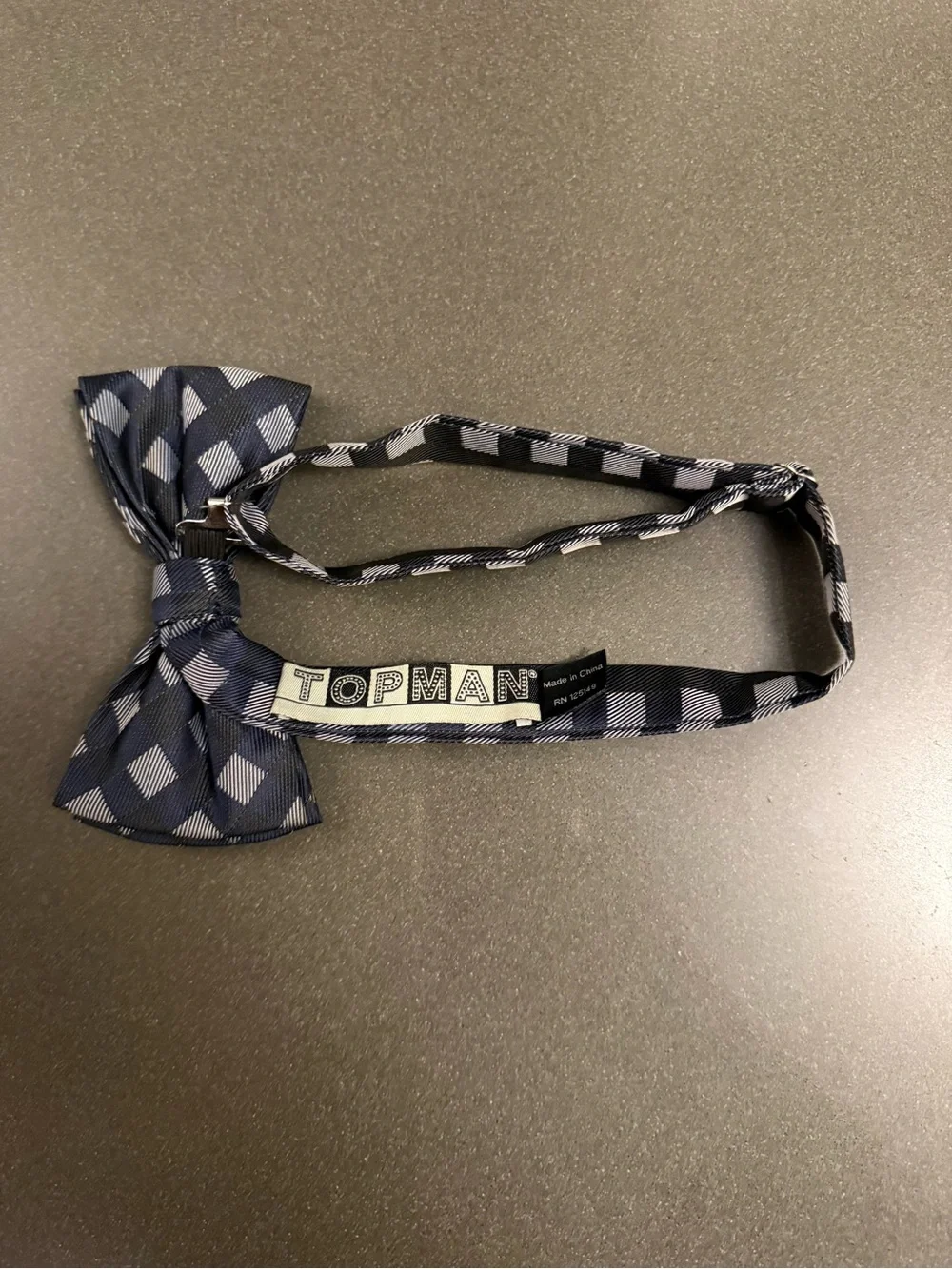 Topman Classic Navy Geometric Bow Tie - Men's Accessory